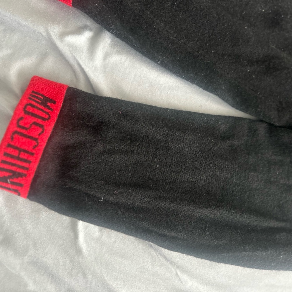 Moschino Men's Sweater in Black with Red Accents Large - Picture 4 of 6